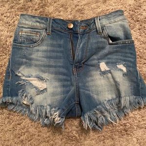 AP blue Aphrodite high rise shorts